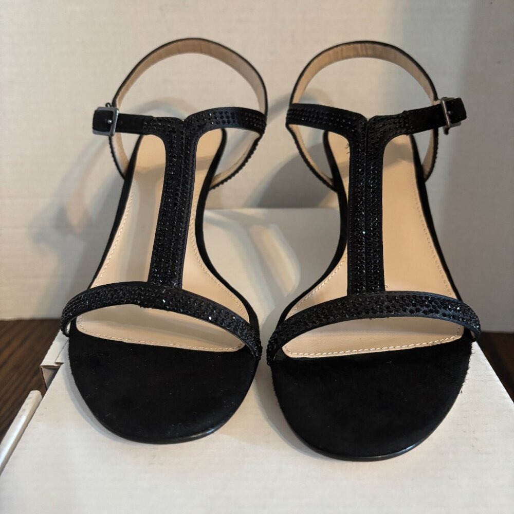 Pelle Moda Black Iya T-Strap kitten heels SZ: 8.5 - Picture 5 of 16